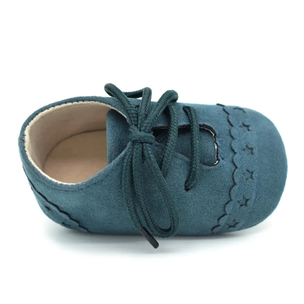 Mocassins Bébé Daim Lacets Franges