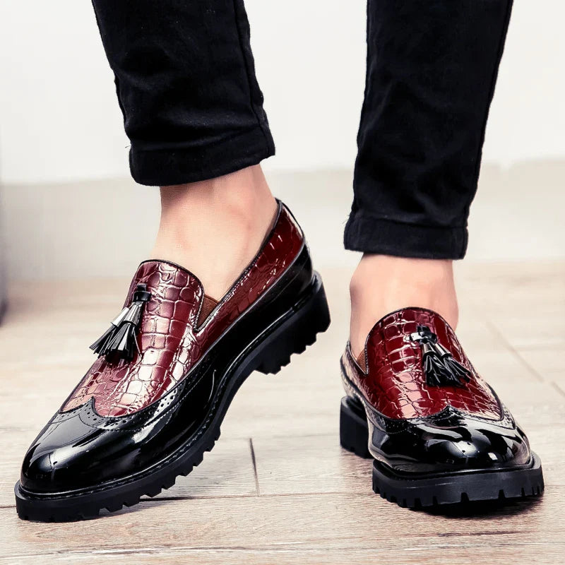 Mocassins Homme Cuir Croco
