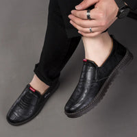 Mocassins Homme Cuir Couture Contrastée