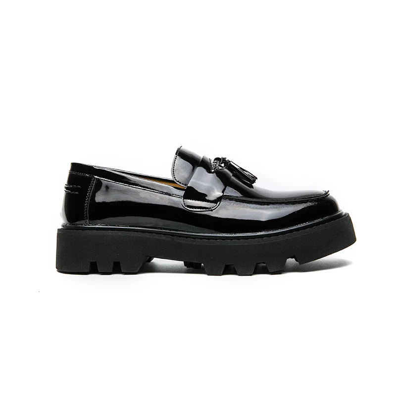 Mocassins Homme Cuir Verni Respirant