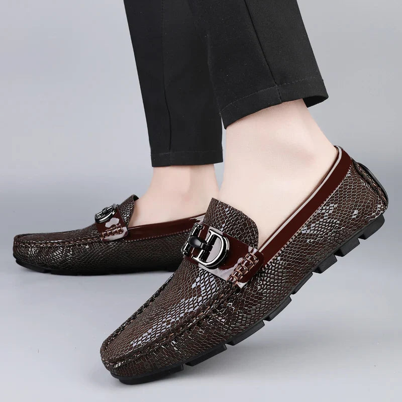 Mocassins Homme Cuir Respirant Driving
