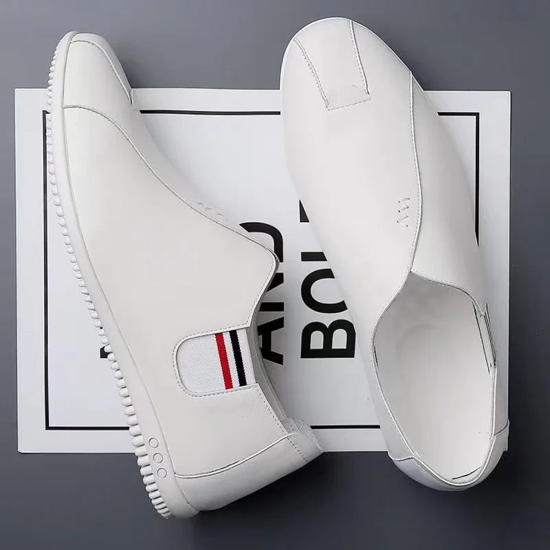 Mocassins Homme Cuir Blanc