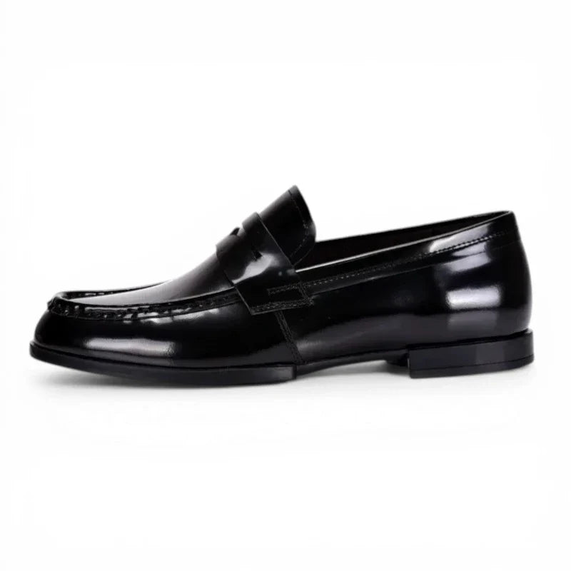Mocassins Homme Cuir Verni Italien