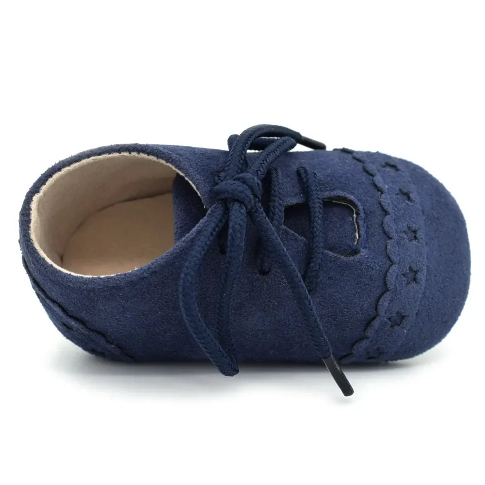 Mocassins Bébé Daim Lacets Franges