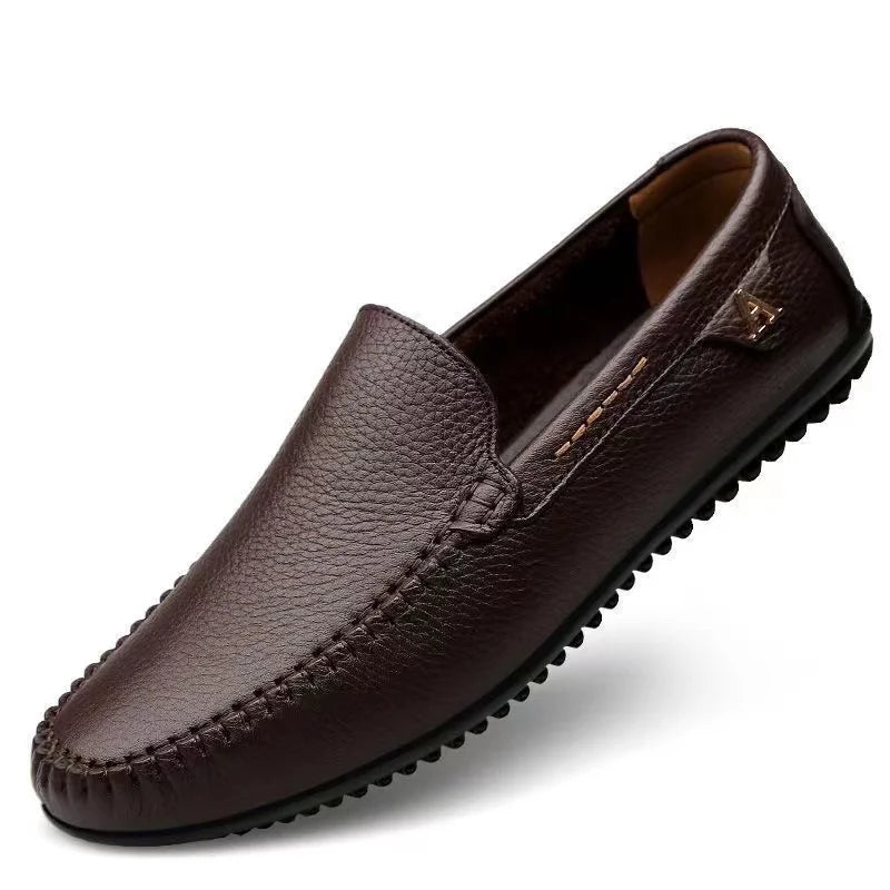 Mocassins Homme Cuir Business Noir