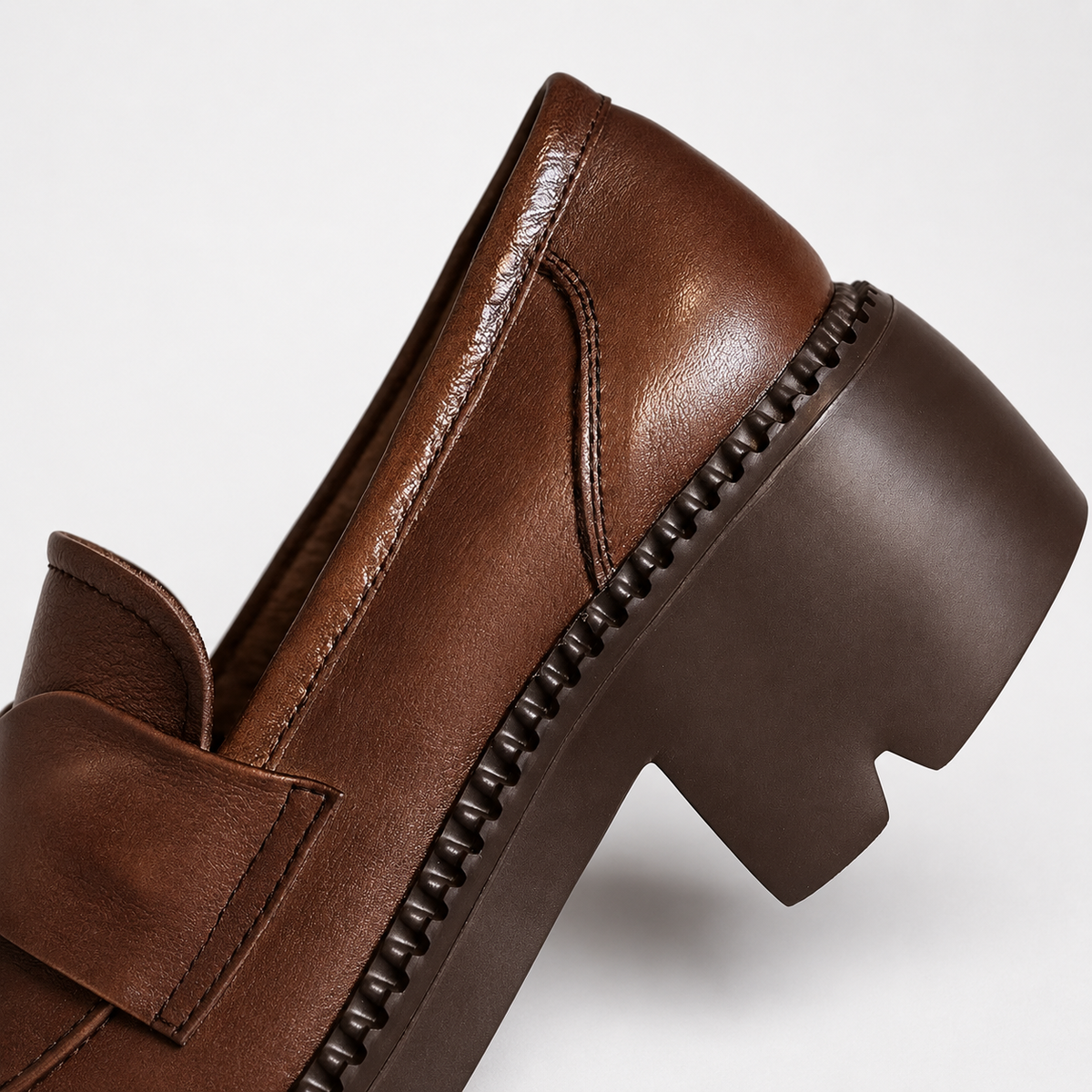 Mocassins Femme Cuir Talon Haut