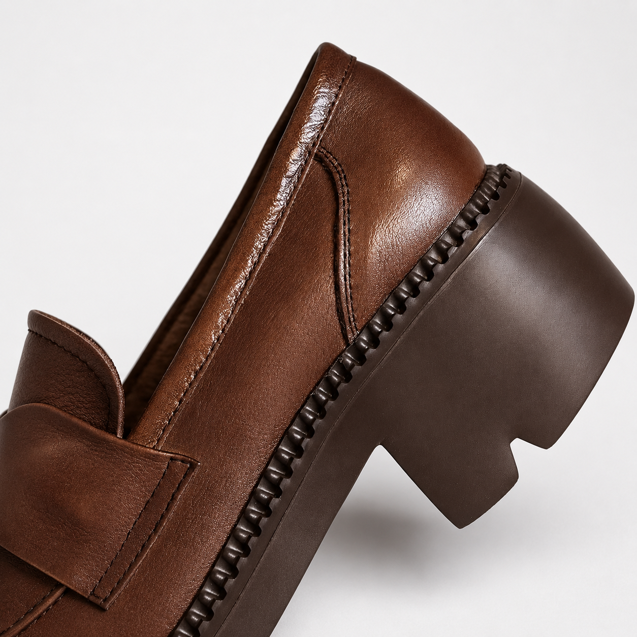 Mocassins Femme Cuir Talon Haut