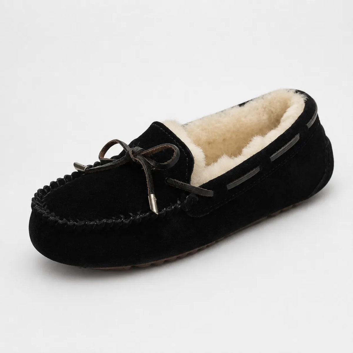 Mocassins Femme Vachette Laine Chaud