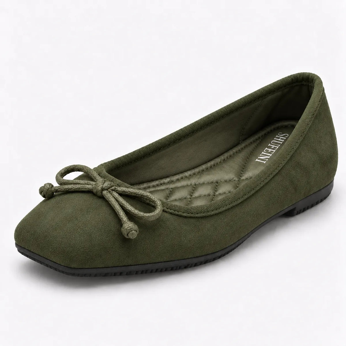Ballerines Femme Daim Souple Carré