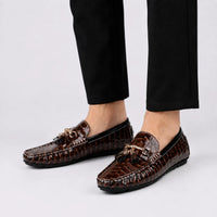 Mocassins Homme Croco Pampilles Luxe