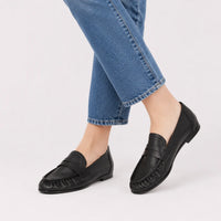 Mocassins Femme Cuir Plissé Luxe
