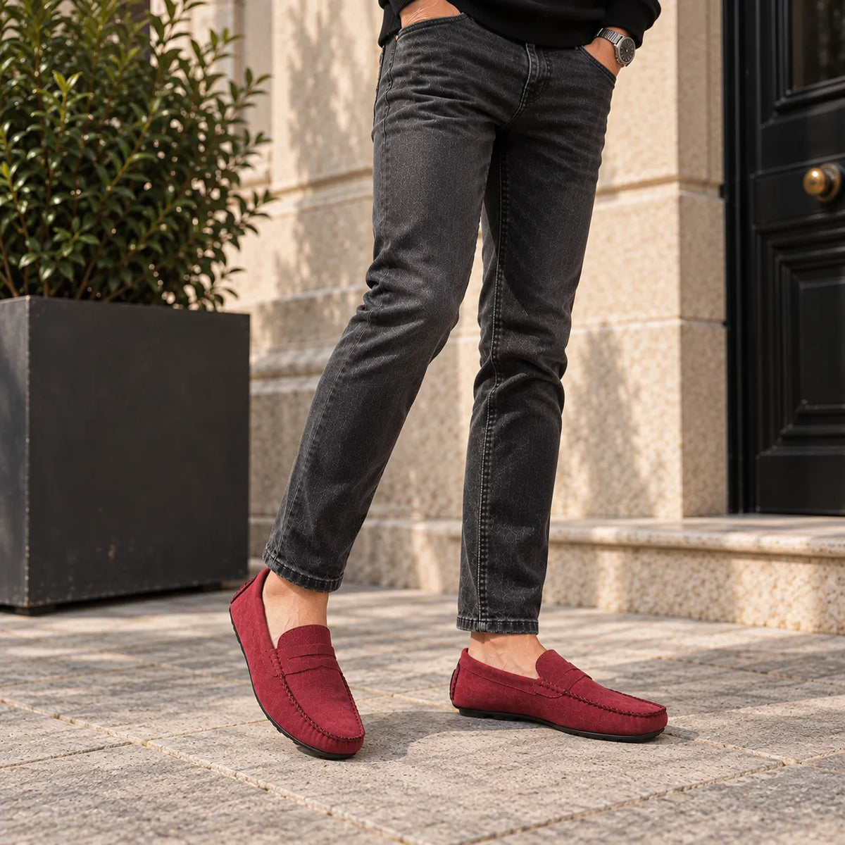 Mocassins Homme Daim Léger Respirant
