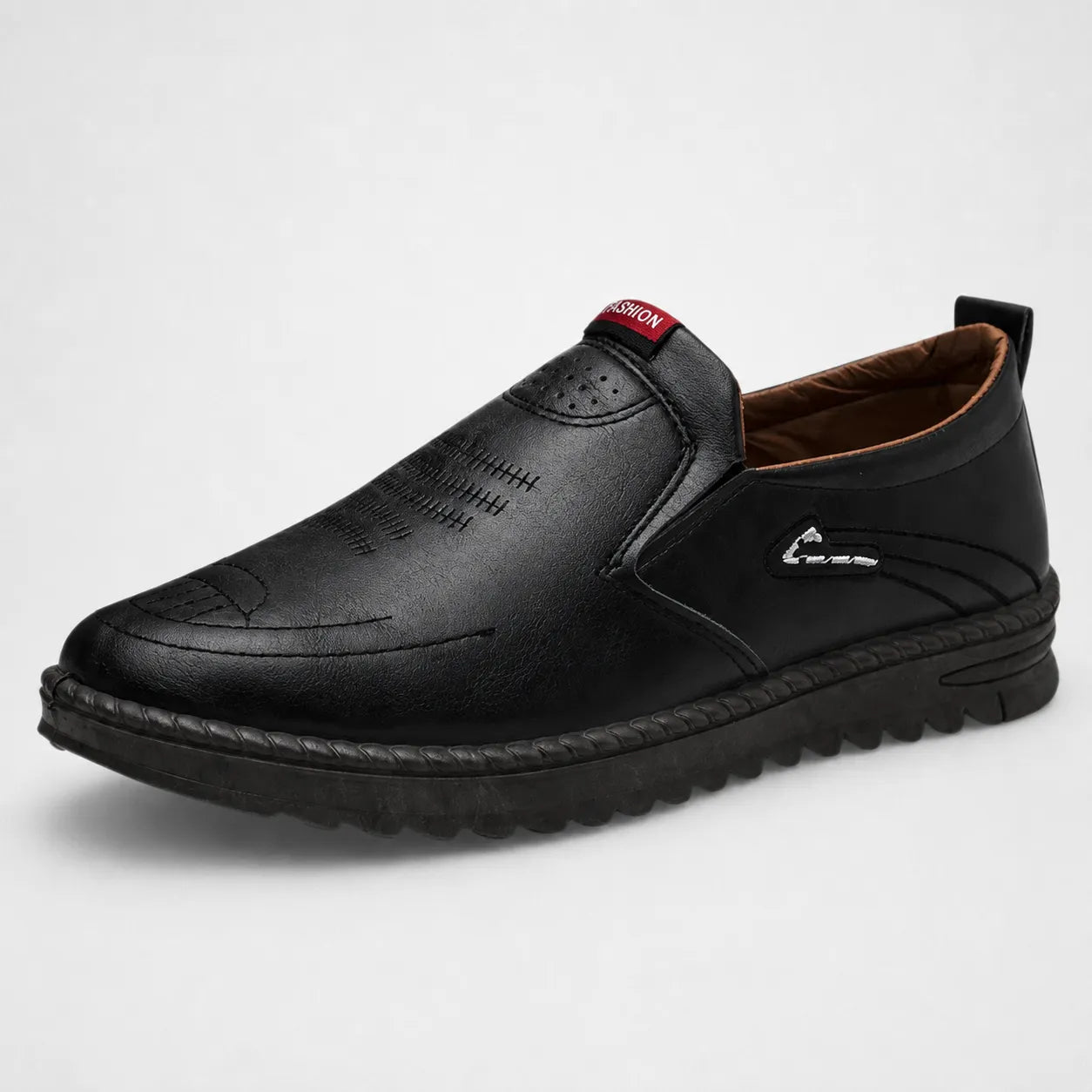 Mocassins Homme Cuir Couture Contrastée