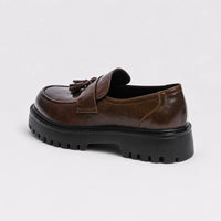 Mocassins Cuir Pampilles Plateforme