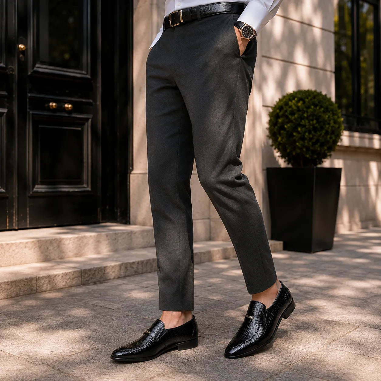 Mocassins Homme Cuir Croco