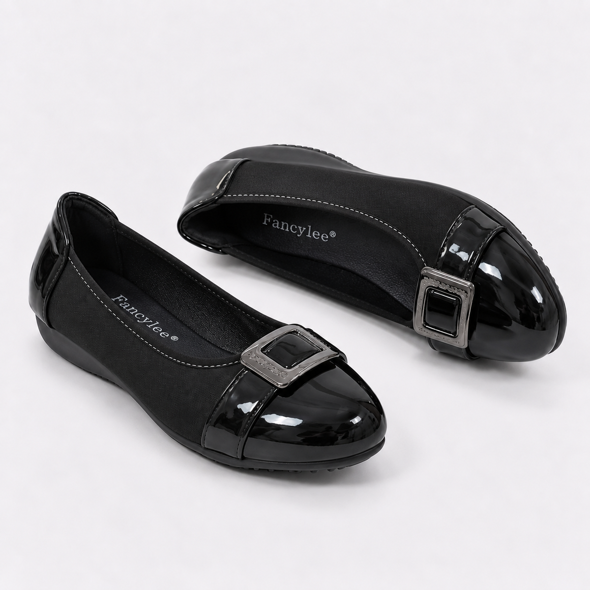 Mocassins Femme Boucle Carrée Vintage