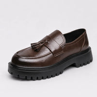 Mocassins Cuir Pampilles Plateforme