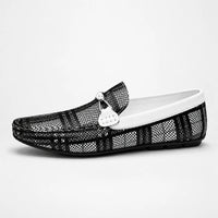 Mocassins Carreaux Cuir Respirant Été