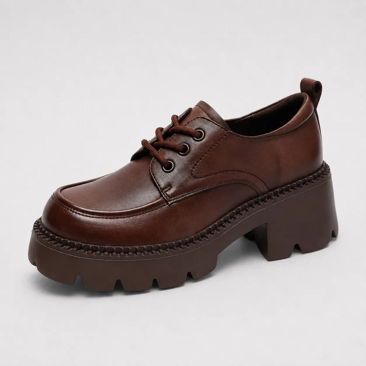 Mocassins Femme Talon Épais