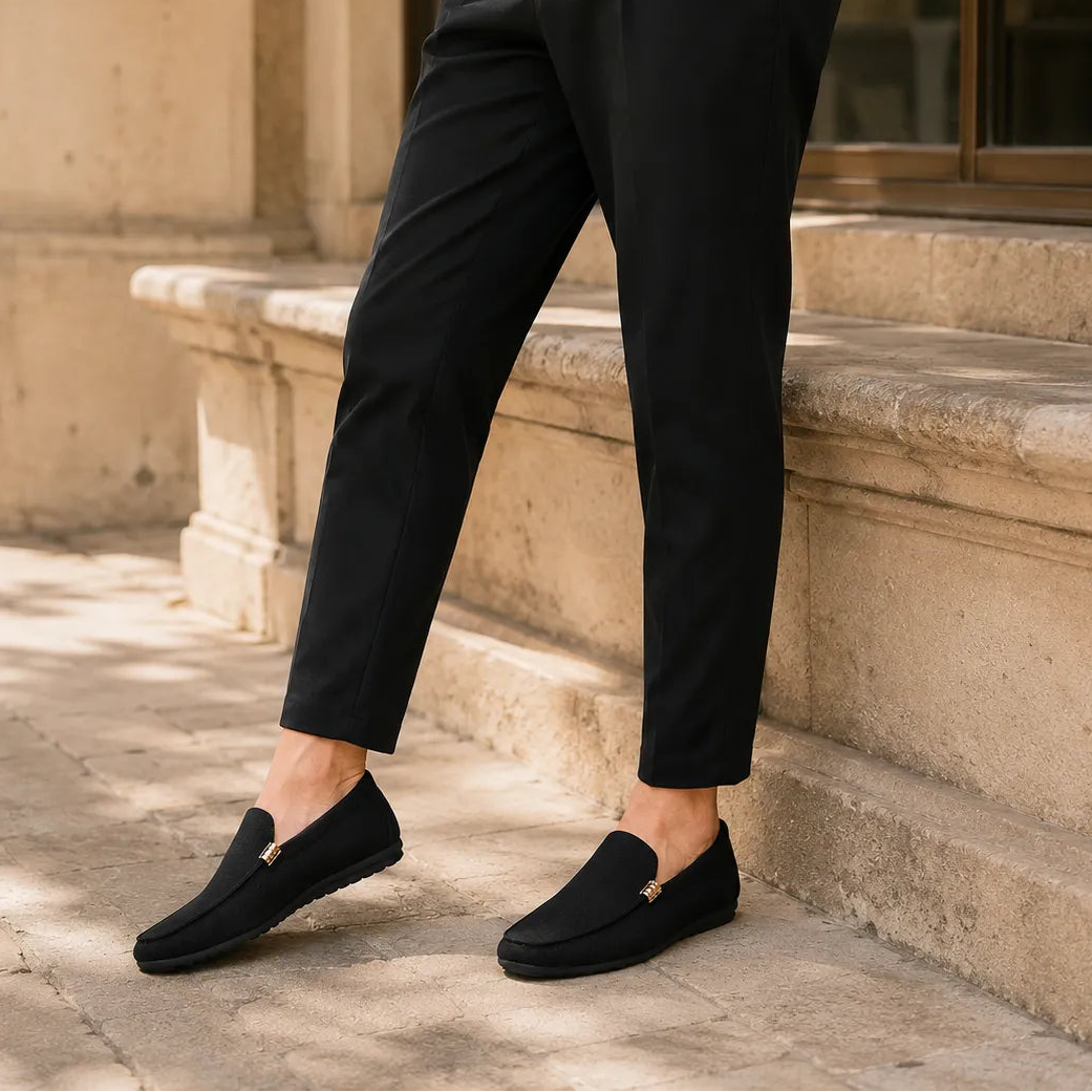 Mocassins Homme Toile Slip-On Élégant