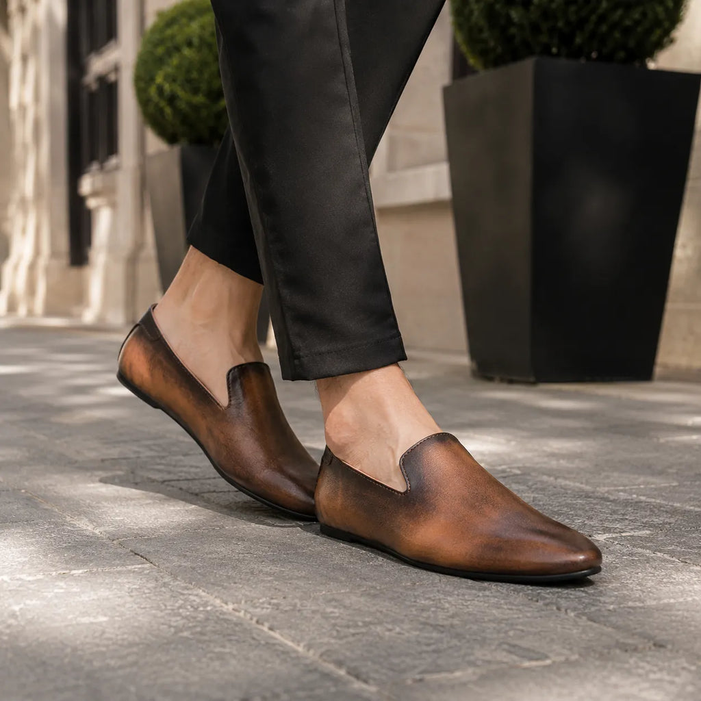 Mocassins Homme Cuir Slip-On Casual