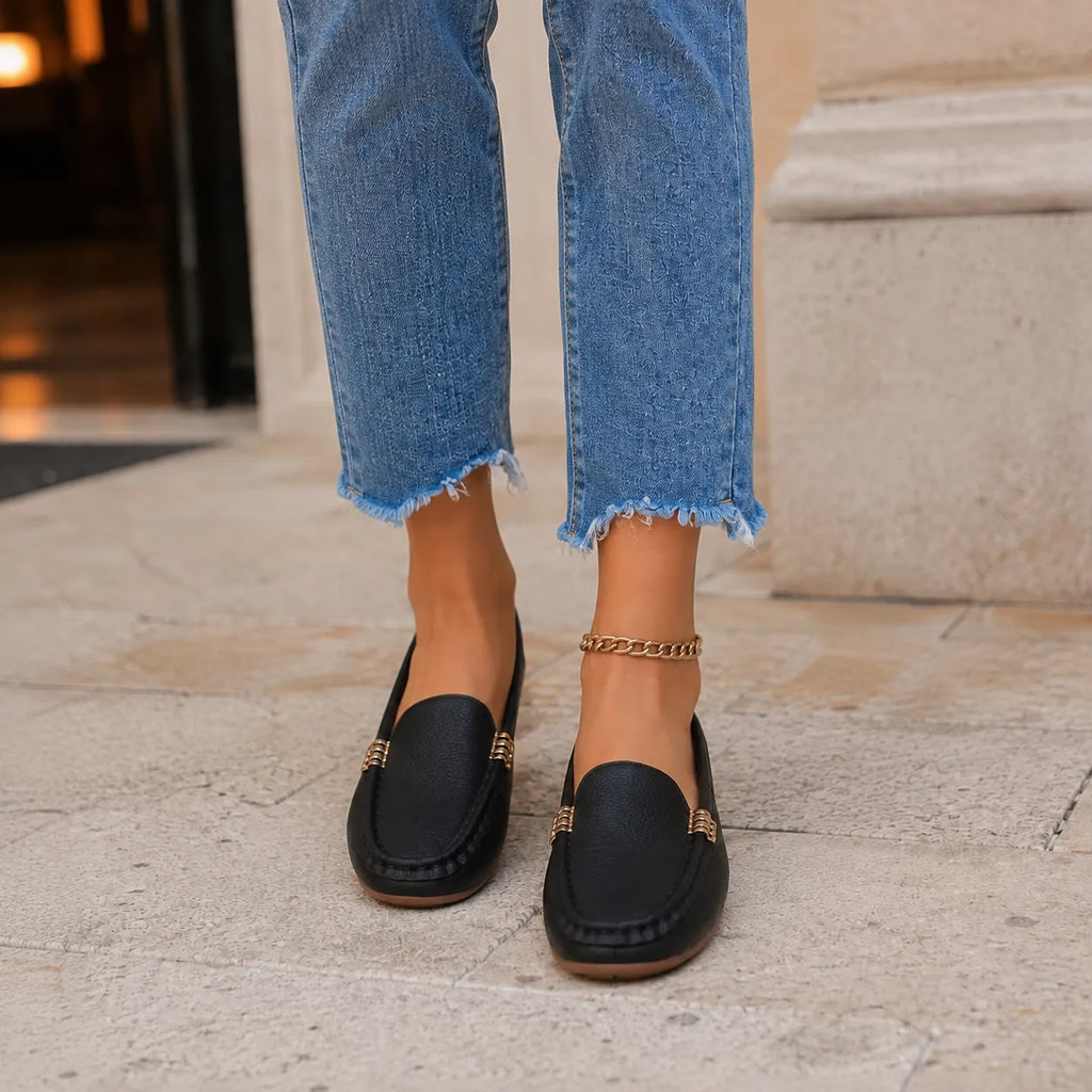 Mocassins Femme Cuir Léger Confort