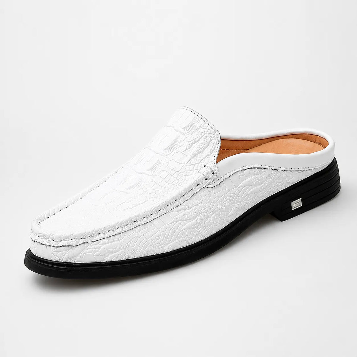 Mules Homme Cuir Croco Été
