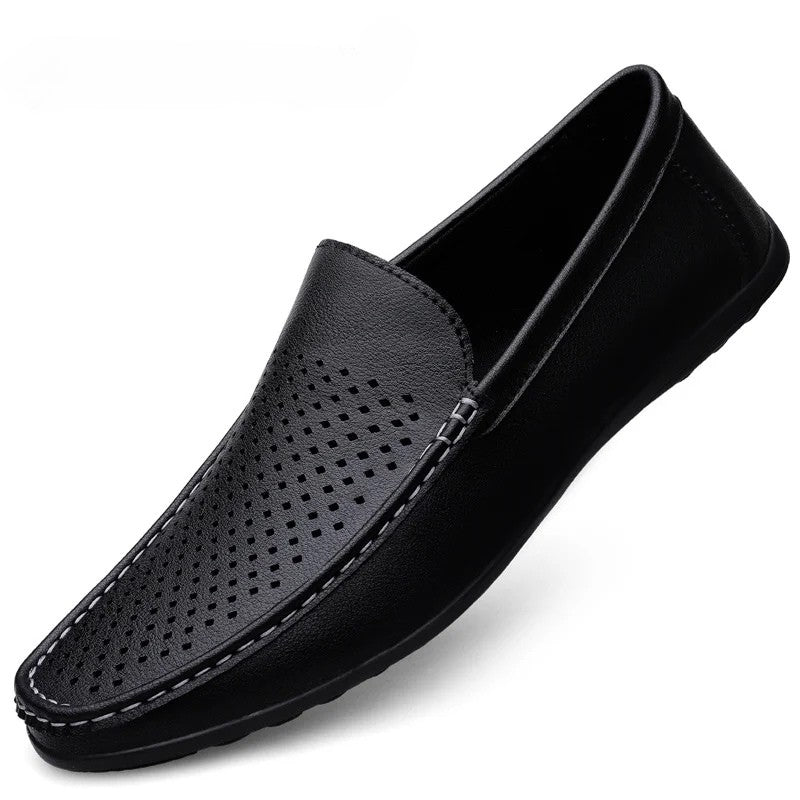 Mocassins Homme Cuir Aéré Été