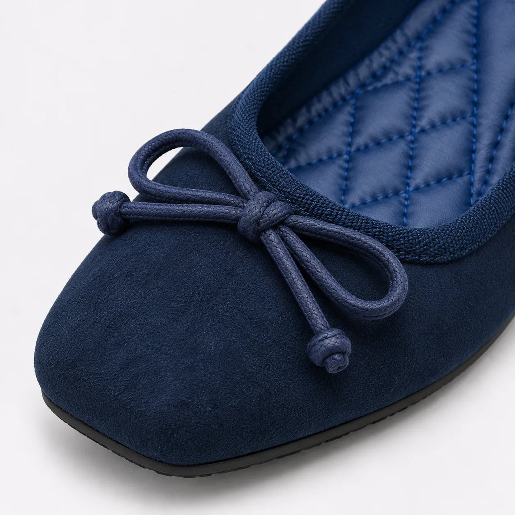 Ballerines Femme Daim Souple Carré