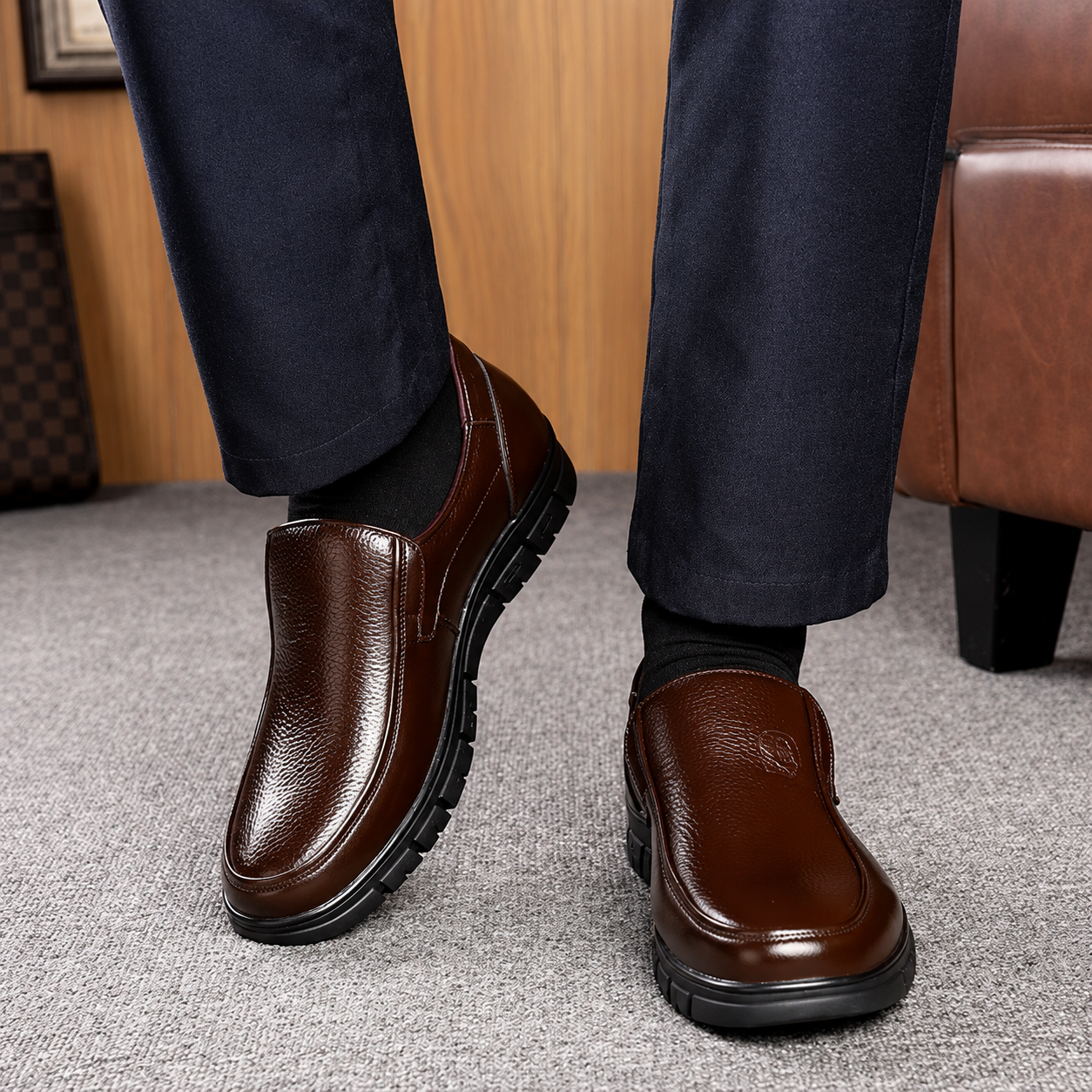 Mocassins Homme Cuir Véritable