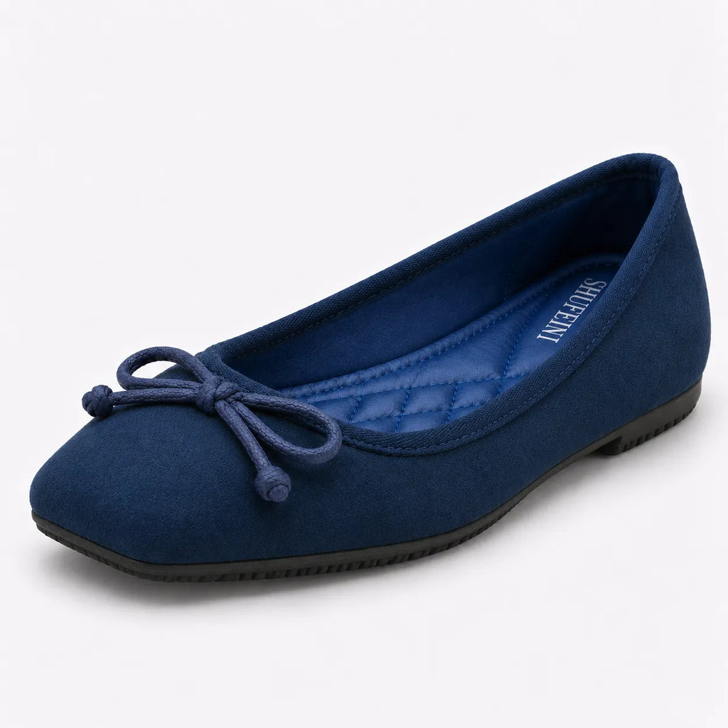 Ballerines Femme Daim Souple Carré