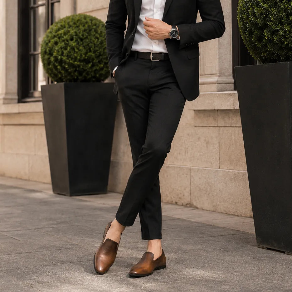 Mocassins Homme Cuir Slip-On Casual