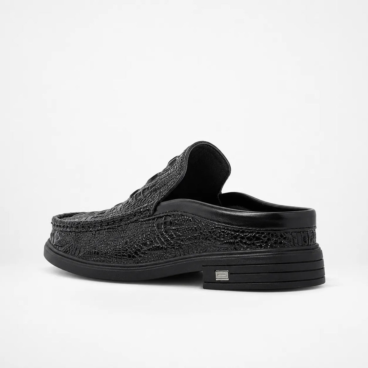 Mules Homme Cuir Croco Été