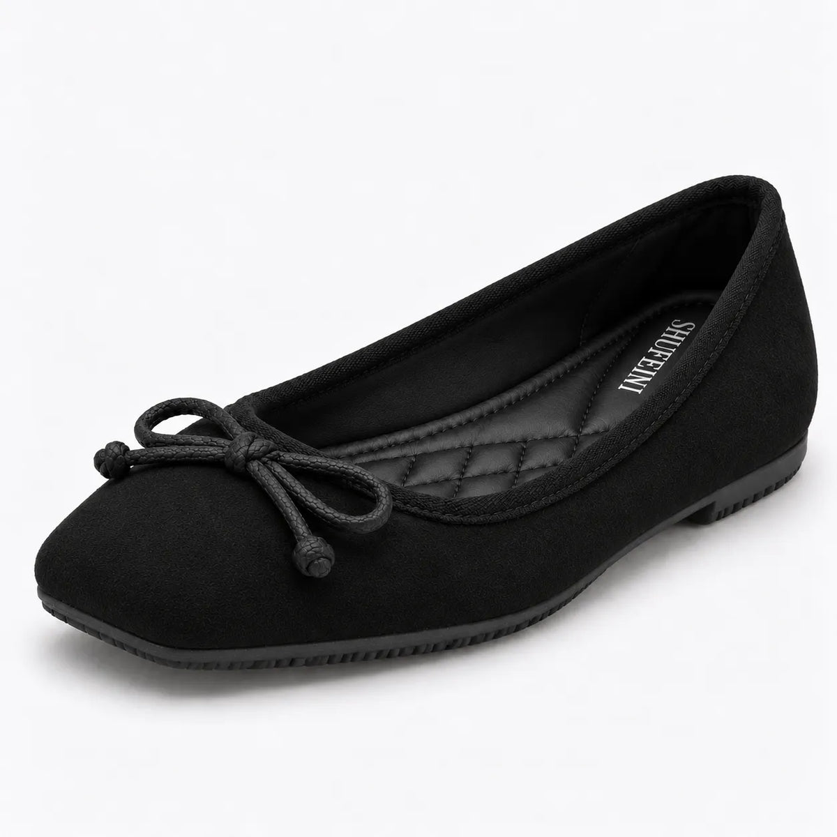 Ballerines Femme Daim Souple Carré
