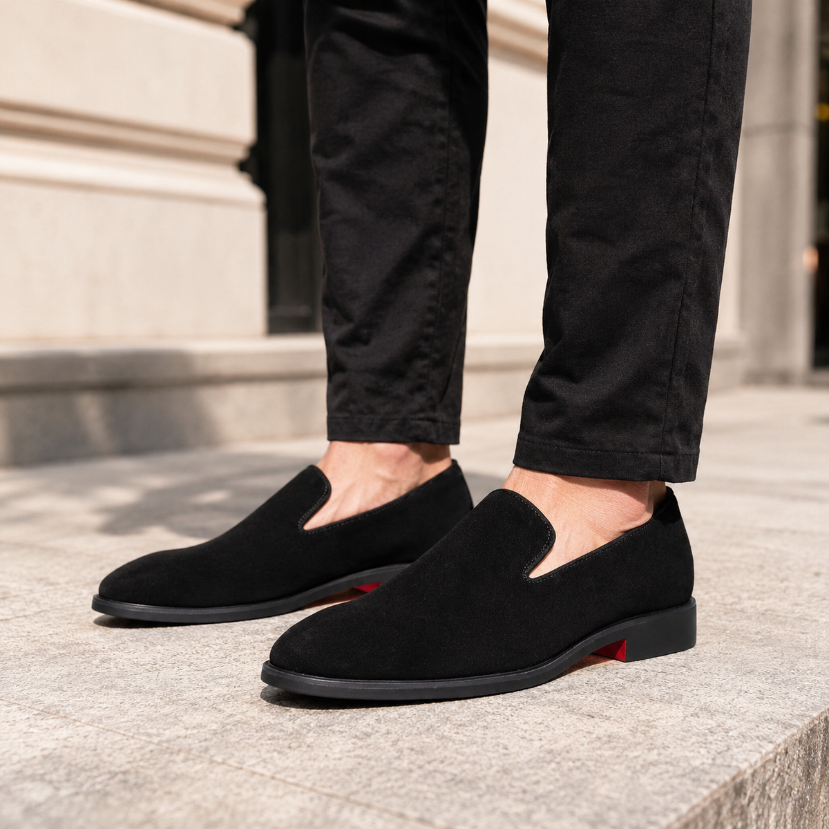 Mocassins Homme Daim Italien Élégant