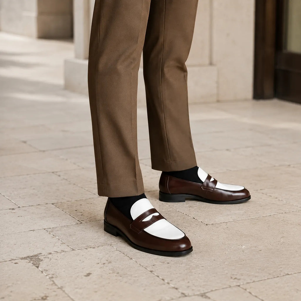 Mocassins Homme Cuir Rétro Antidérapant