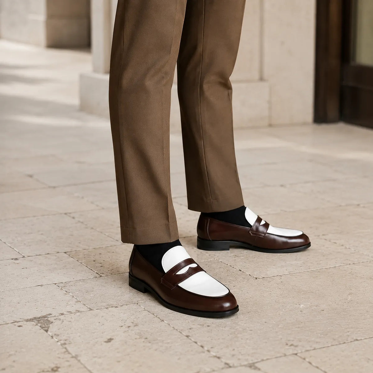 Mocassins Homme Cuir Rétro Antidérapant