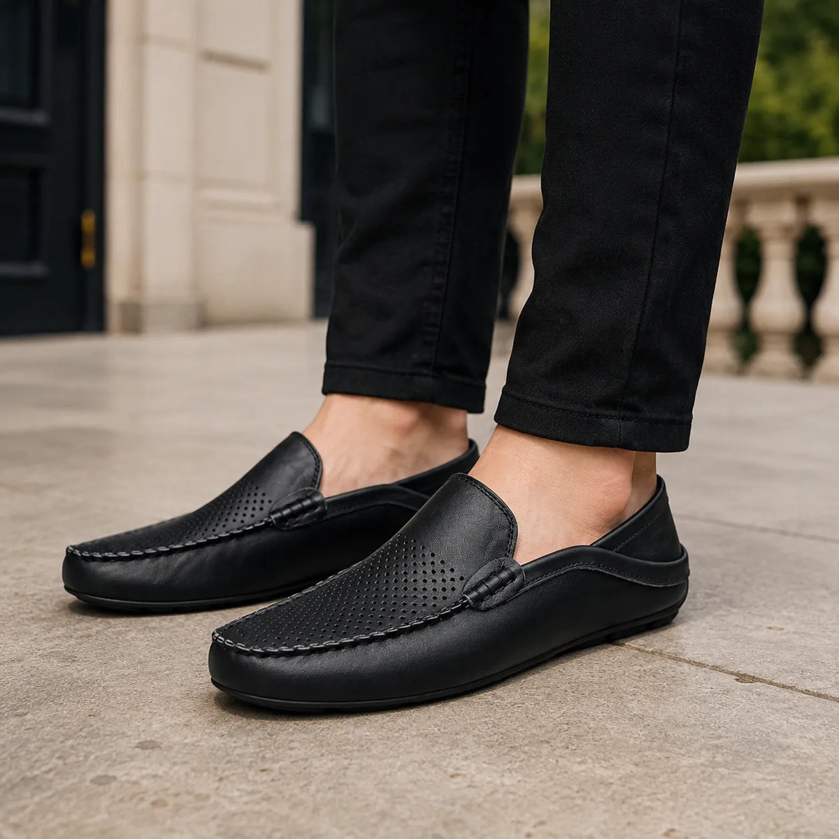 Mocassins Homme Cuir Italien Respirant