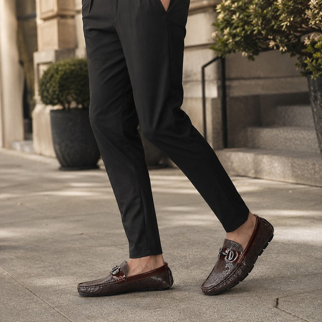 Mocassins Homme Cuir Respirant Driving