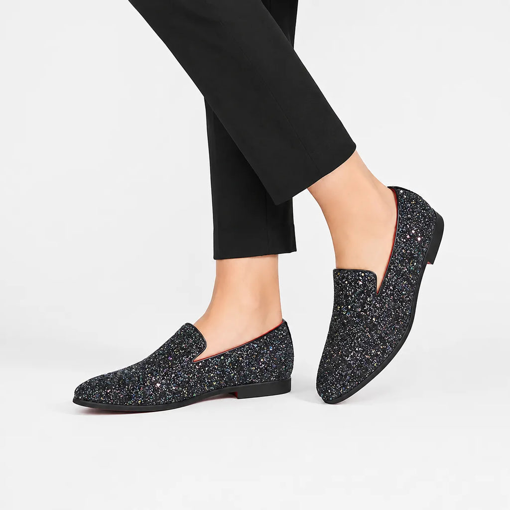 Mocassins Velours Boucle Métal