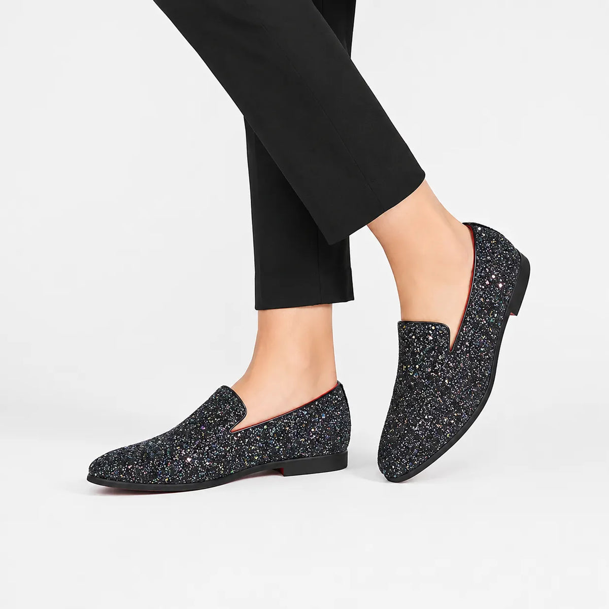 Mocassins Velours Boucle Métal
