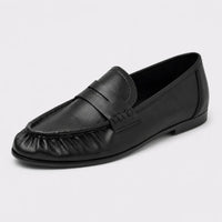 Mocassins Femme Cuir Plissé Luxe