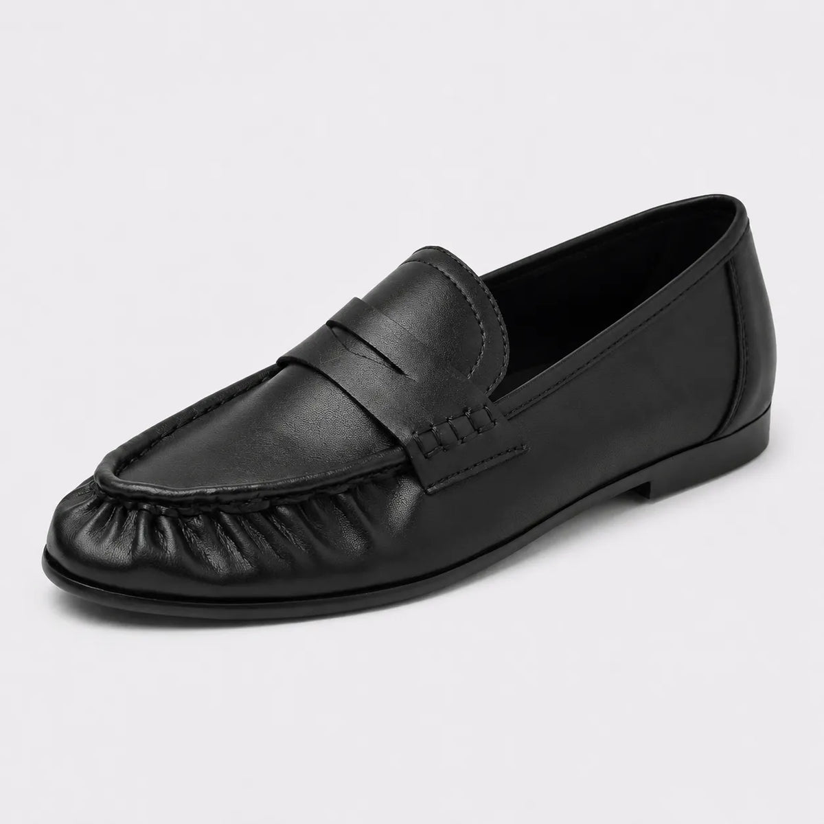 Mocassins Femme Cuir Plissé Luxe