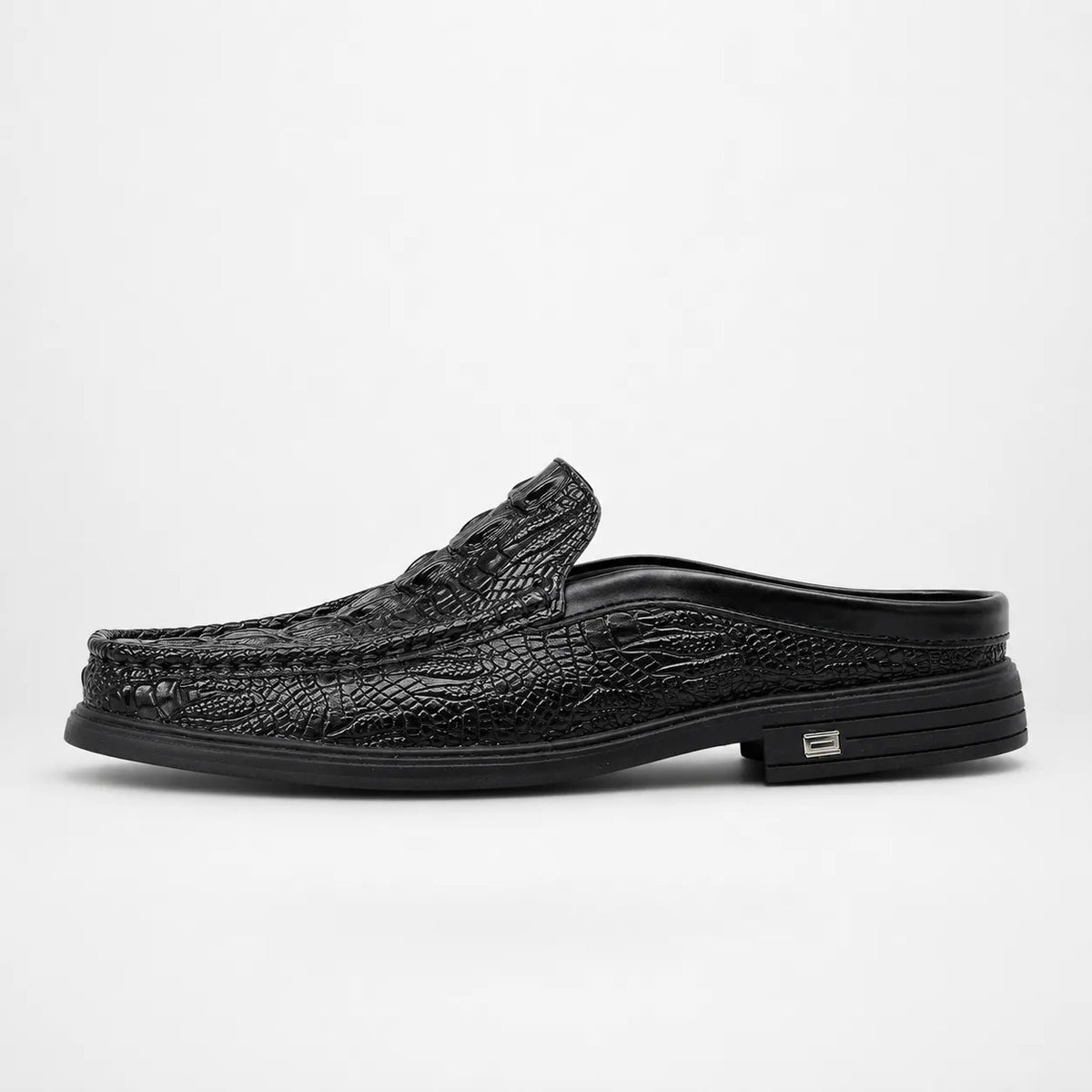 Mules Homme Cuir Croco Été