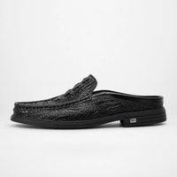 Mules Homme Cuir Croco Été