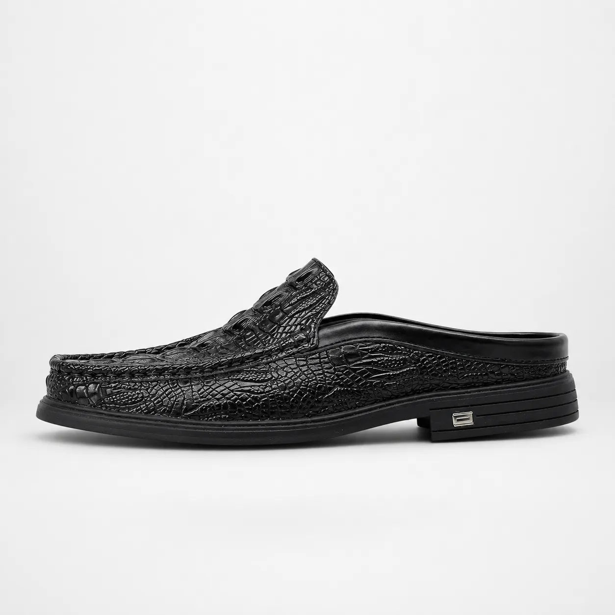 Mules Homme Cuir Croco Été