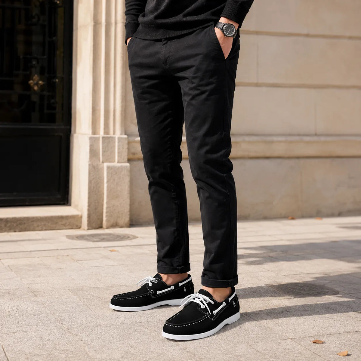 Mocassins Homme Bateau Cuir PU