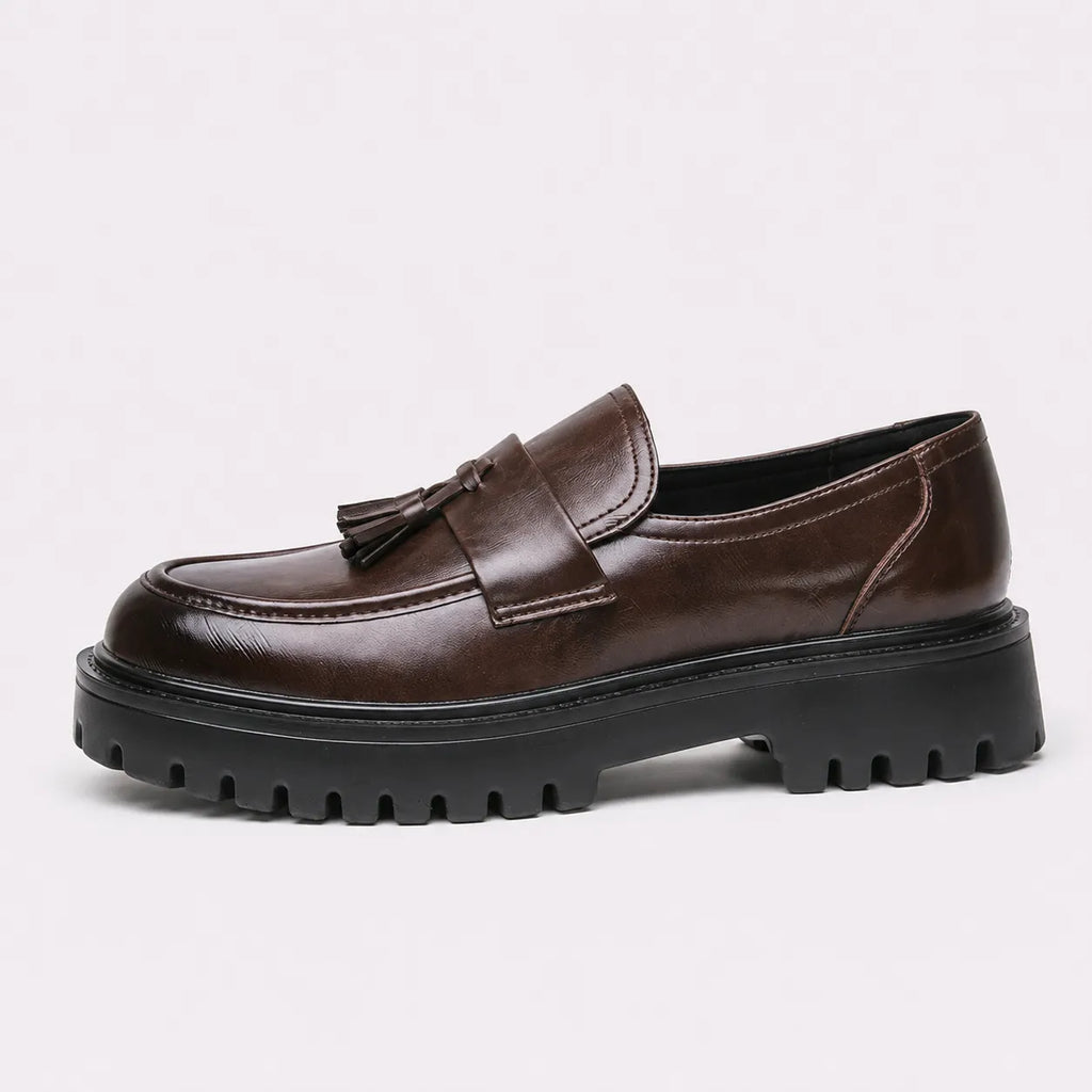 Mocassins Cuir Pampilles Plateforme