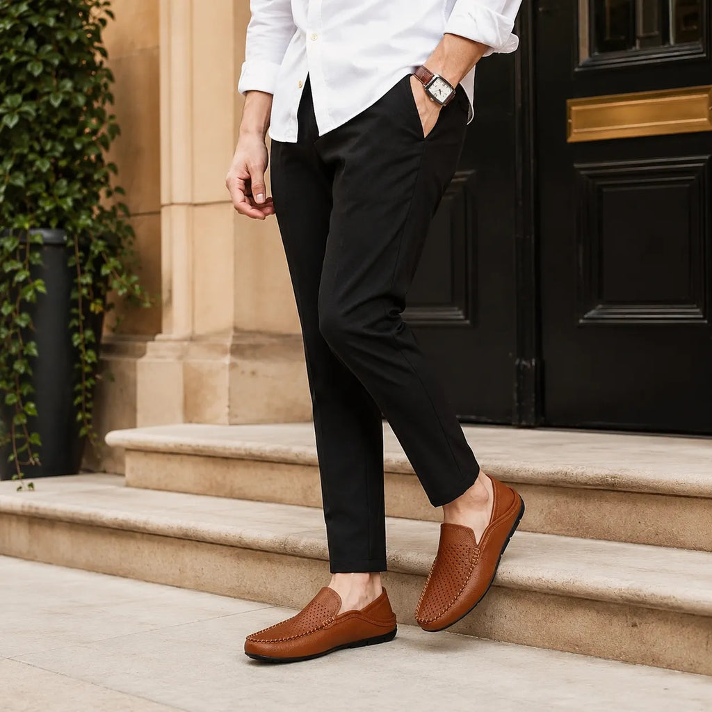 Mocassins Homme Cuir Slip-On