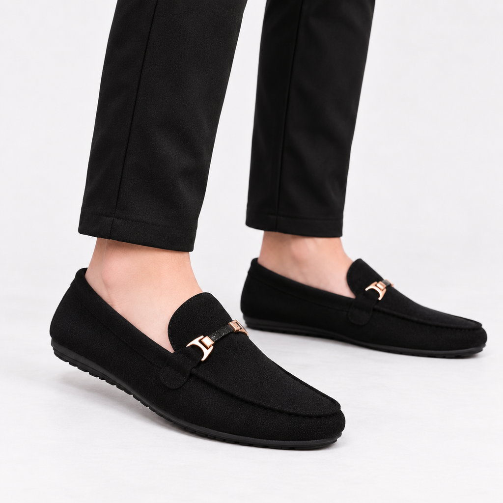 Mocassins Homme Daim Respirant Fait Main